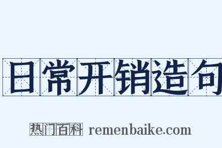 日常开销造句是什么意思的图片